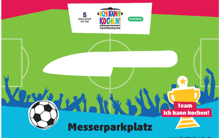 Messerparkplatz im WM-Look
