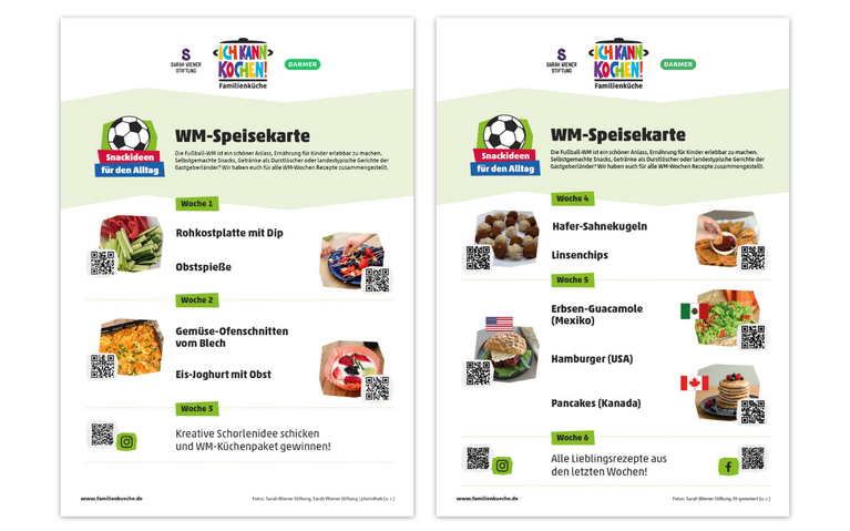 Vorschau Speisekarte WM