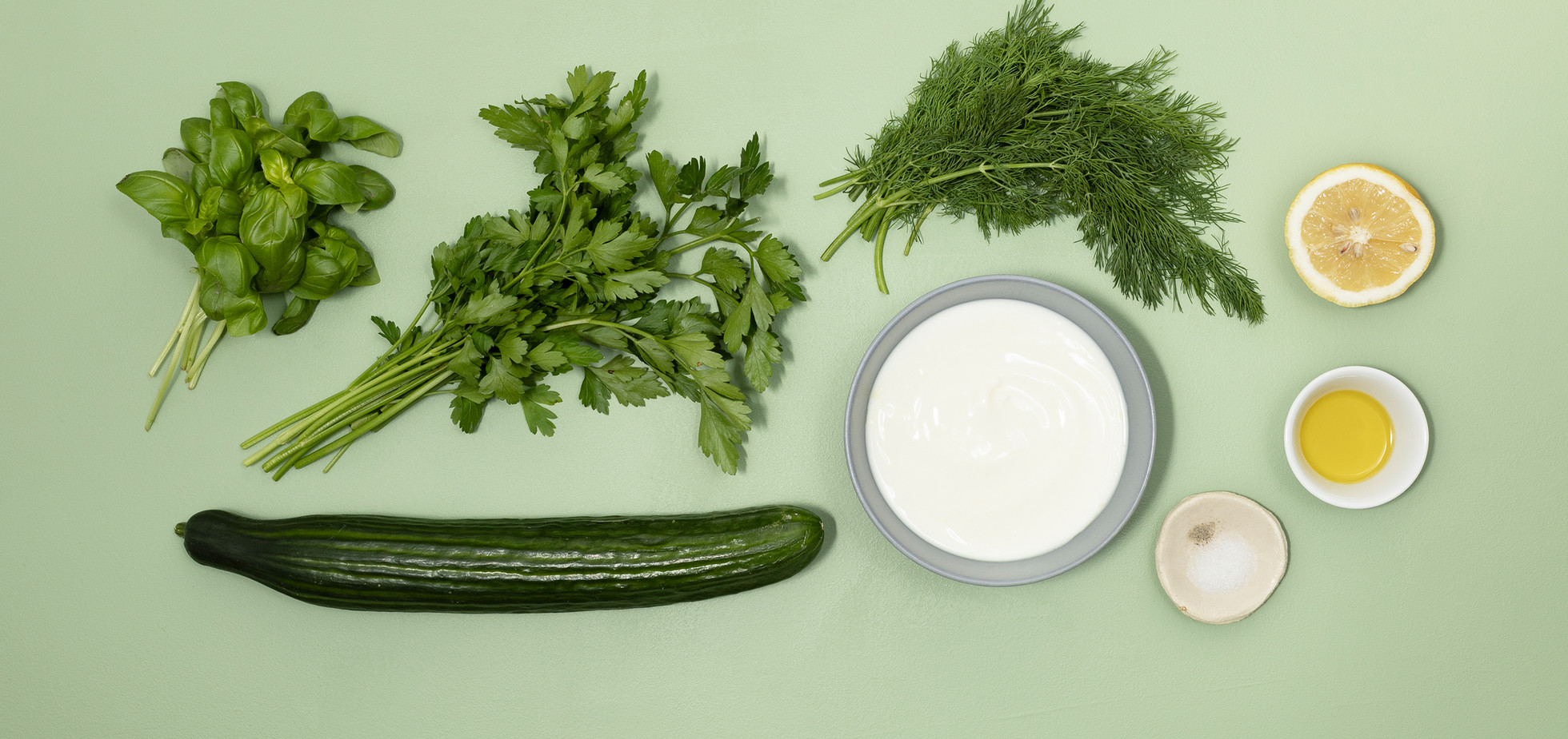 Zutaten für kalte Gurkensuppe