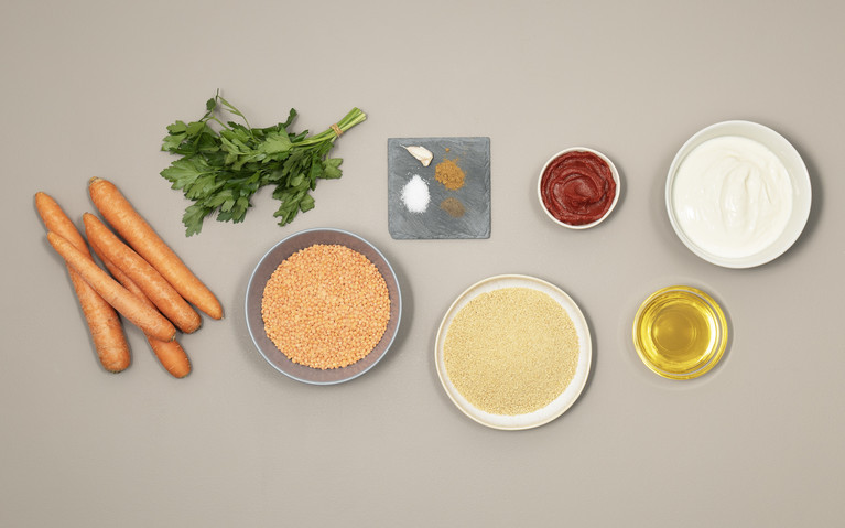 Zutaten für Linsenkroketten