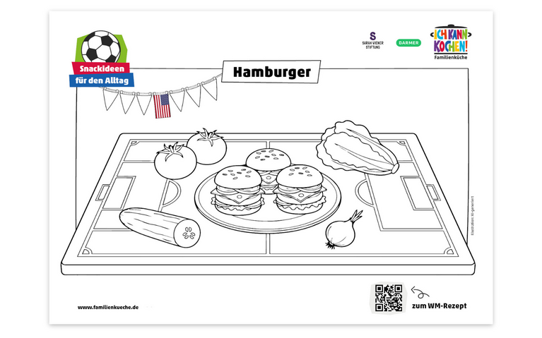 Ausmalbild Hamburger