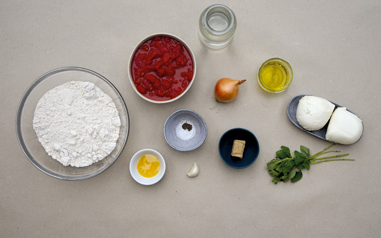 Zutaten für Pizza Margherita